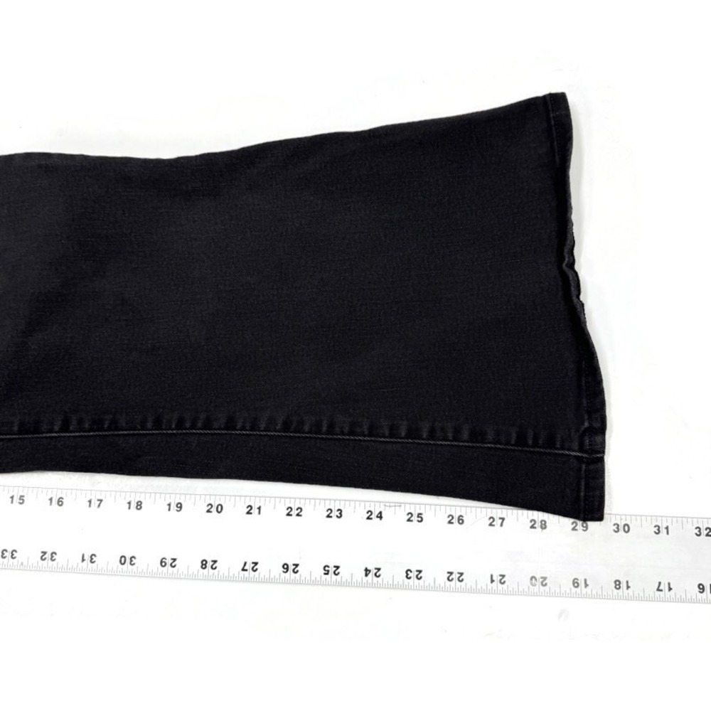 American Eagle Black High Waisted Button Fly Flare Jeans Next Level Stretch‎ 14R - Picture 6 of 10
